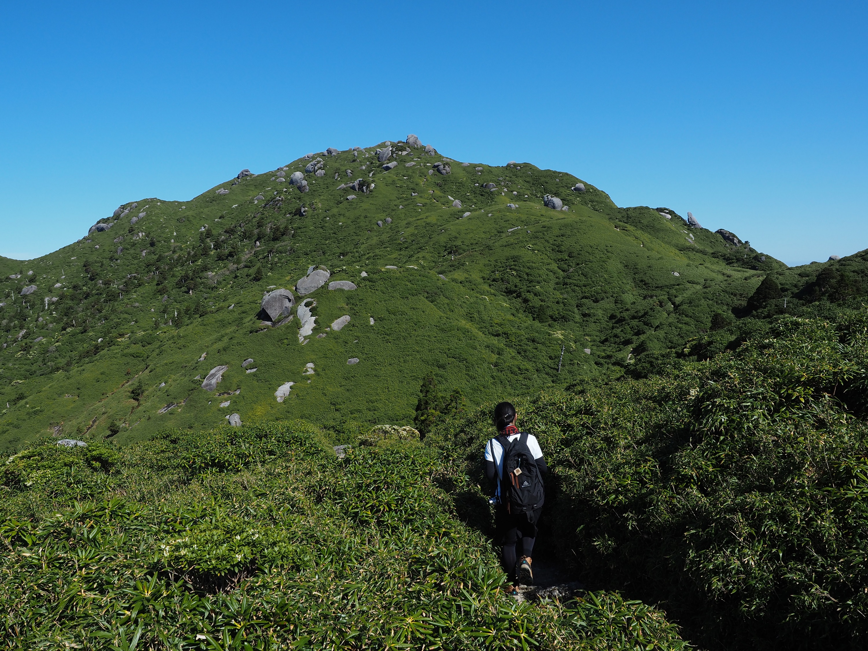 宮之浦岳コースで奥岳を進む