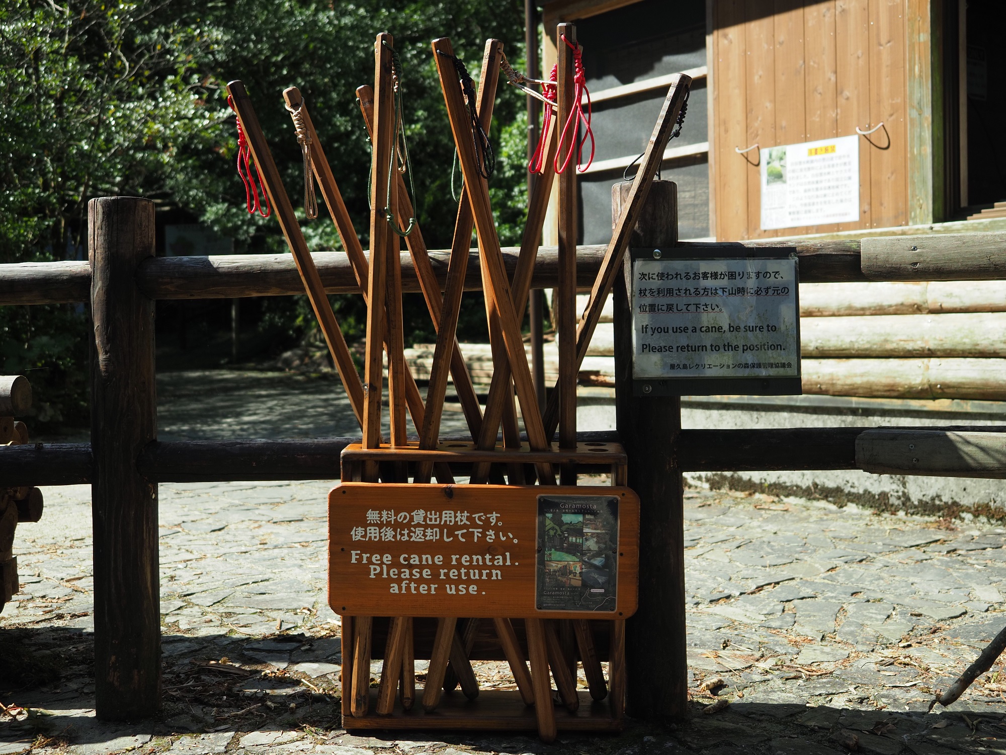 登山時の貸出用の杖