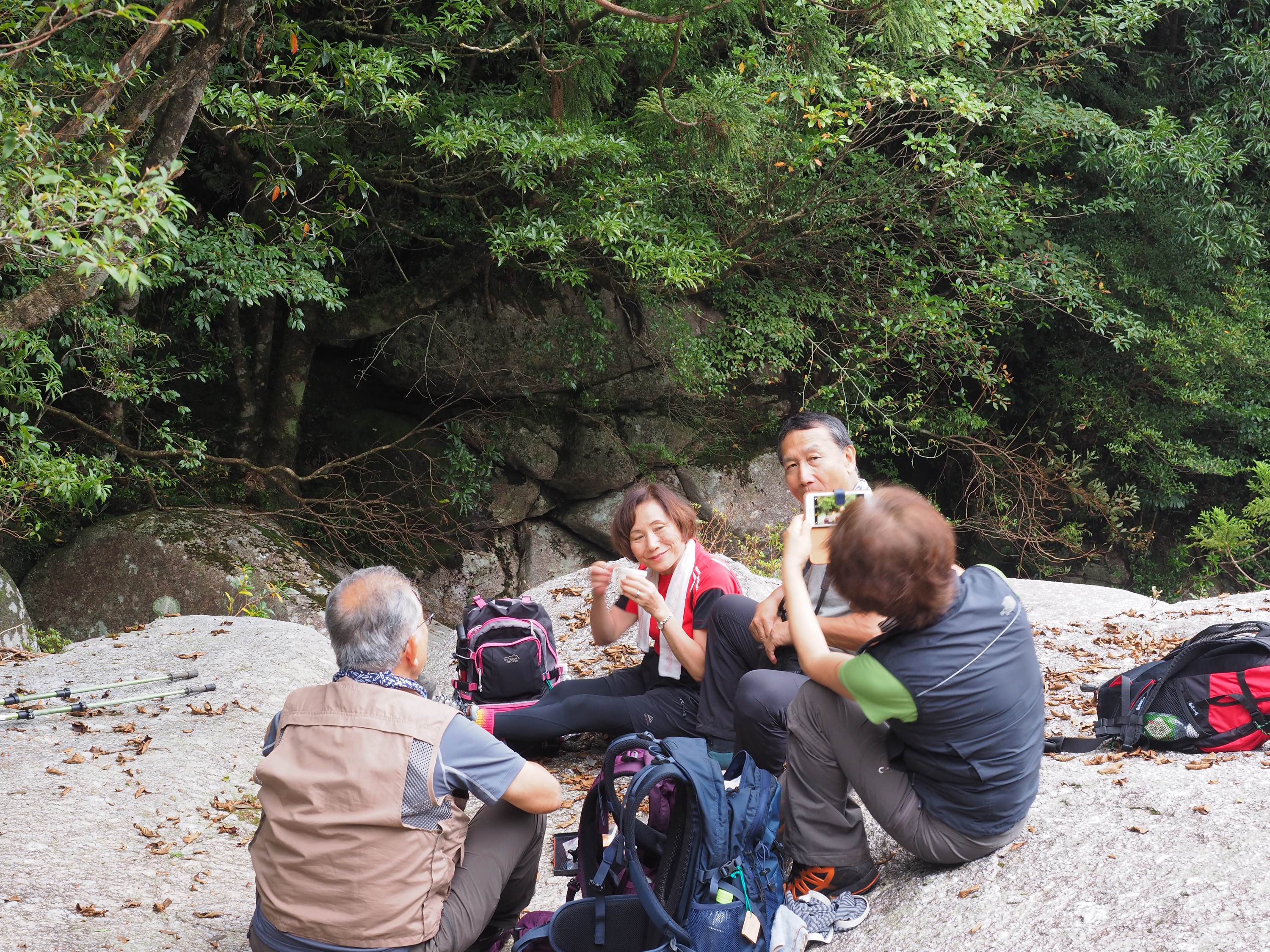 白谷雲水峡の憩いの大岩